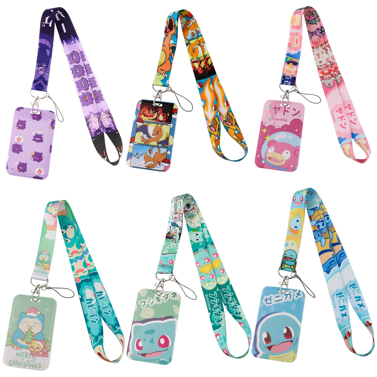 Halloween Ghost Lanyard Cute Cartoon Anime Neck Strap Key Lanyard ID Card Gym Phone with USB ID Holder DIY Lanyards