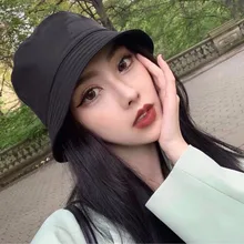 

2021 New Unisex Black White Solid Bucket Hat Bob Caps Hip Hop Gorros Men women Summer Panama Cap Beach Sun Fishing boonie Hat