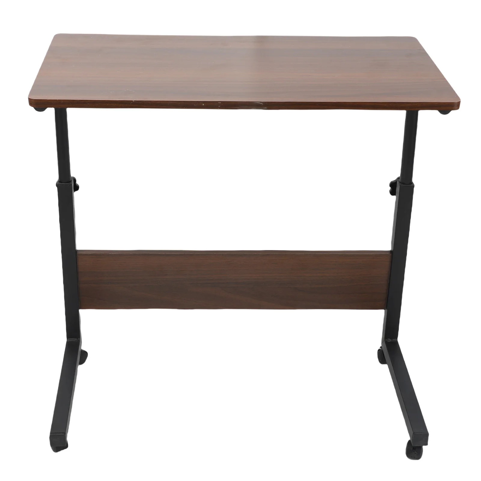 Rolling End Table Liftable Longer Wider Tabletop C Shaped Computer Desk with Wheels for Bed Dormitory - 2