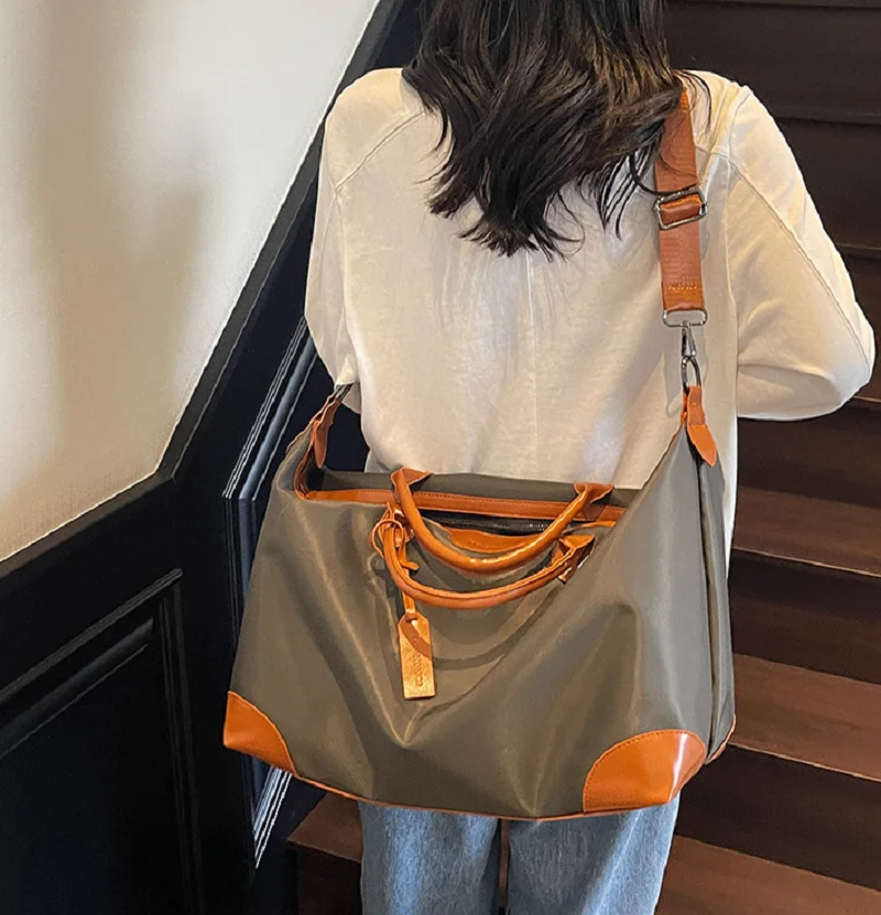 New Korean Fashion Large Capacity Travel Duffle Men Women's Waterproof Oxford Shoulder Bags Totes Business Sports_voghion.com
