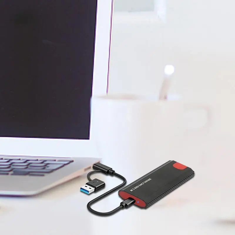 Nvme Case Ssd de Protocolo Duplo M.2 para Usb tipo c 3.1 Adaptador de Gabinete Nvme Pcle Nvme Chave bm Caixa de Disco Ssd - Image 4