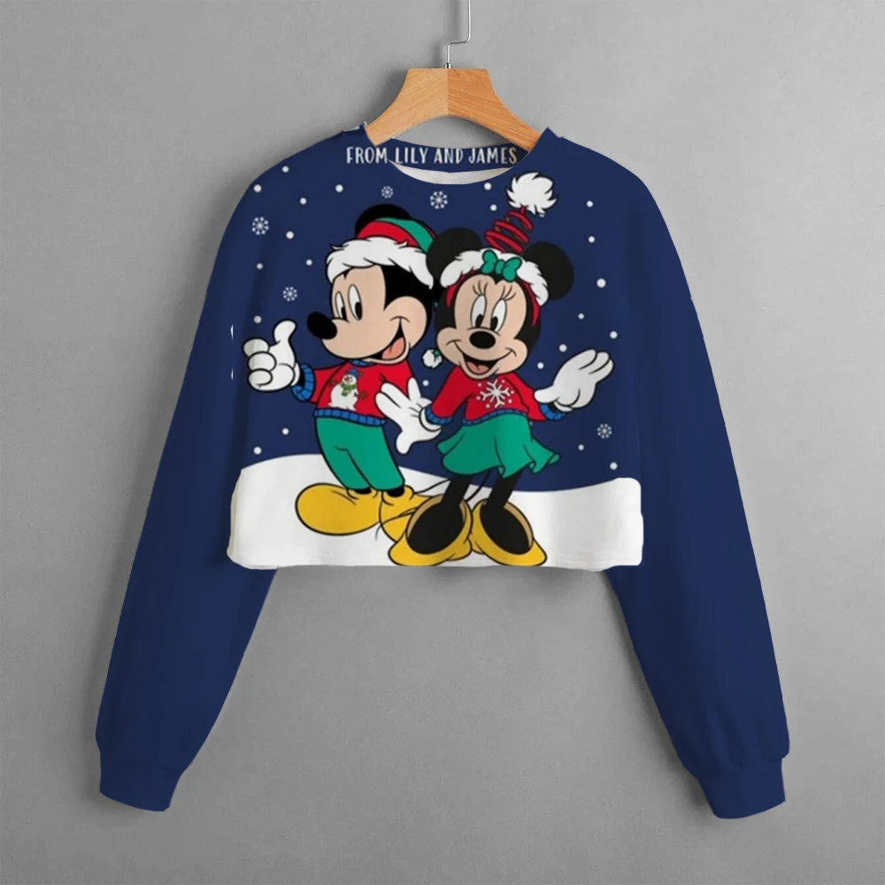 thumbnail image 1 of Suéter infantil de moda clásica de Disney Suéter infantil de primavera para niña Top con estampado de Mickey Mouse Feliz Navidad, 1 of 5