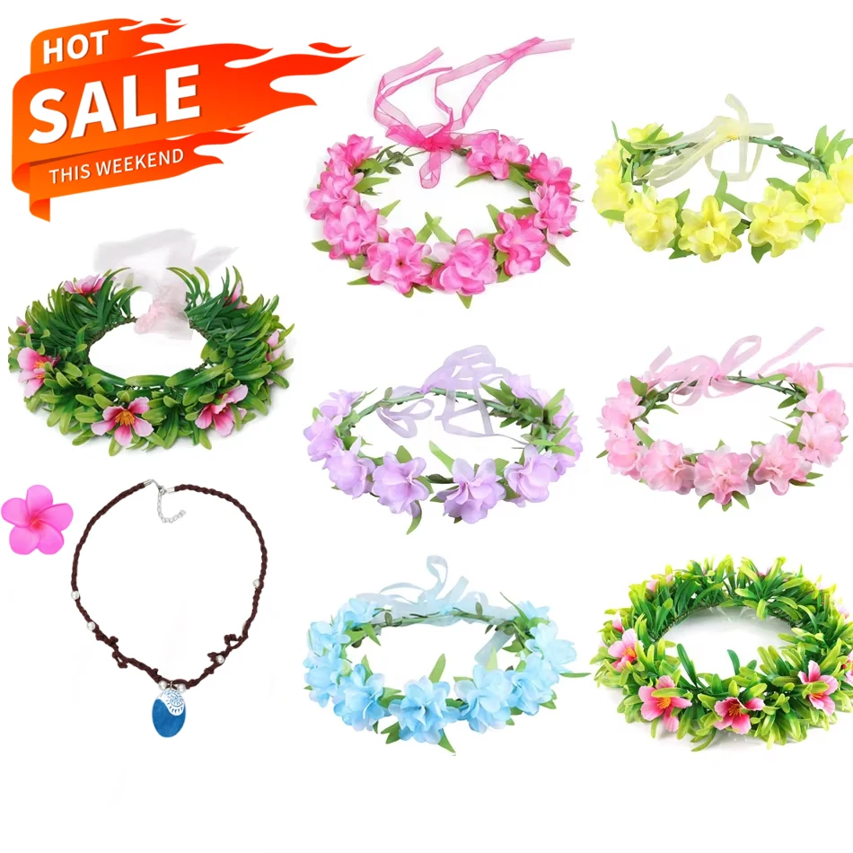 Hair Accessories Kids Princess Garland Green Garland Women Girls Hair Accessories Wreath Tiara Beach Wedding Party Supplies Flower Crown
