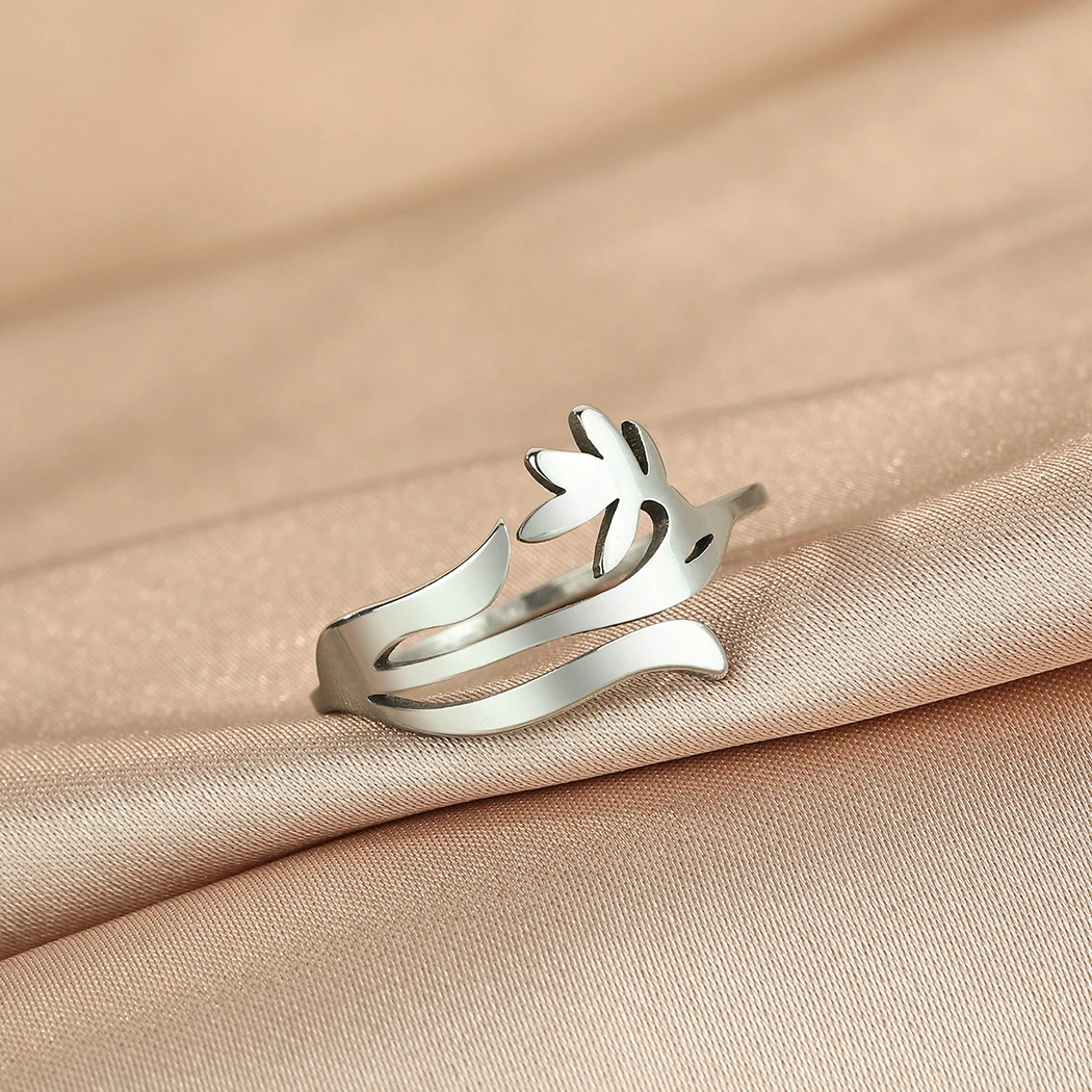 Anillo Geométrico de Flor y Hoja Vintage (Acero Inoxidable Dorado) S4fd969d68a5f4415a7f43e26335a4c92D