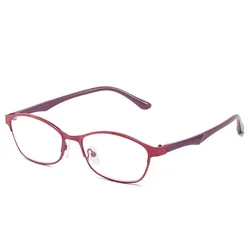 Women's Stylish Anti Blue Light Full Frame Reading Glasses - 0 anti - blue light (PURPLE)