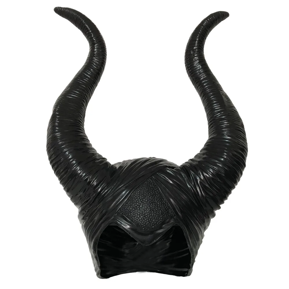 Hot Sale Halloween Party Costume Jolie Cosplay Headpiece Hat -Free Shipping Btrendy Genuine Latex Maleficent Horns Adult Women