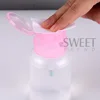 100/200ml Empty Press Pump Dispenser Plastic Lockable Leak-proof Nails Polish Remover Pressed Bottle Makeup Tools Liquid Storage 3