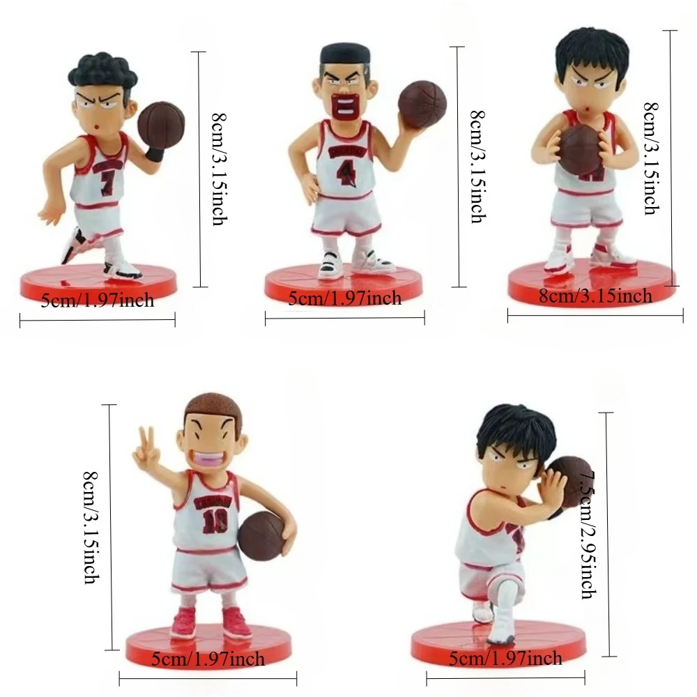 Slam Dunk Q Edition Five Piece Basketball Team Handmade Ornament Set