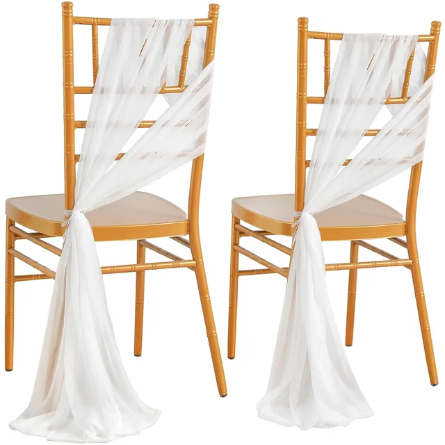 12pcs 17X250cm chair sashes Chair Decor for Wedding Party Ceremony Church with Chair Aisle Bulk Luxury decoration soft Daily use