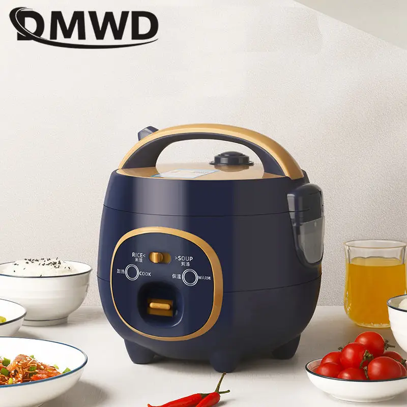 1.8L Fully Automatic Non-Stick Rice Cooker Multipurpose Soup StewPot Food Steamer Dual-use Automatic Keep warm Portable Lunchbox