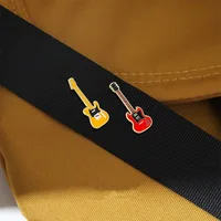 Electric Guitar Brooch Personalized Musical Instrument Violin Pin Fashionable and Versatile Badge Clothing and Bag Brooch 2