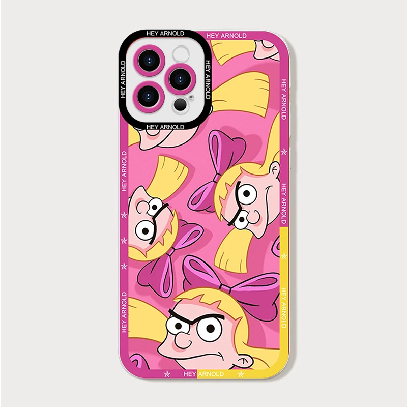 Hey A_Arnolds Cartoon Couple Clear Phone Case