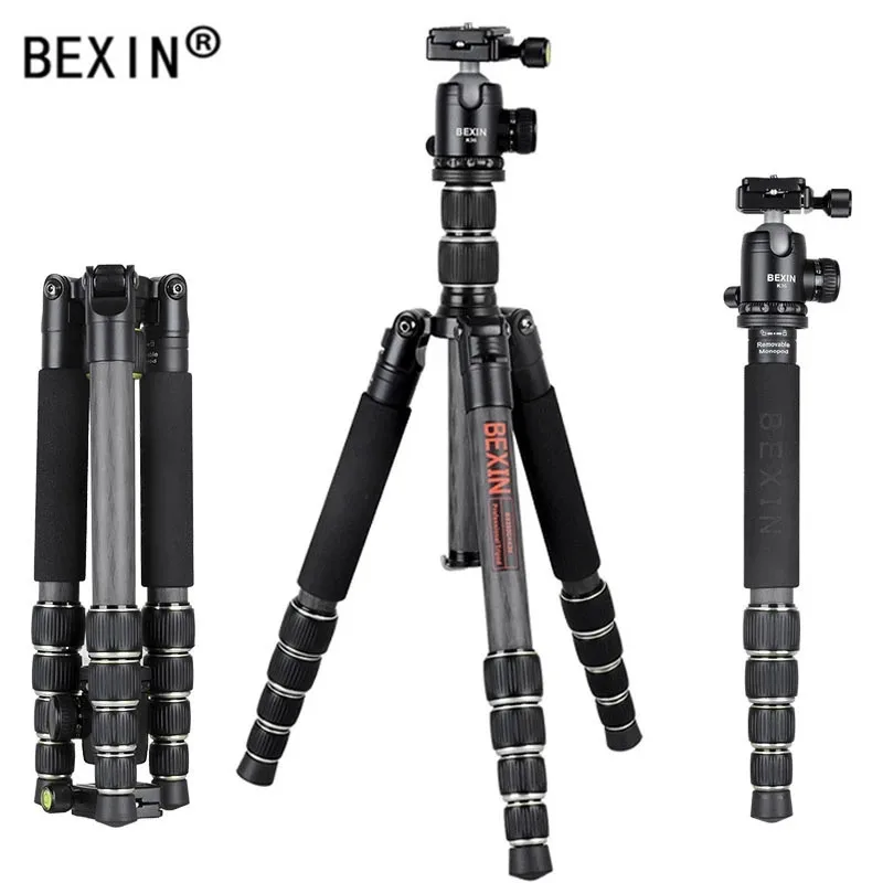 Bexin Bx285c Carbon Fiber Tripod Antifolding Portable Outdoor Travel