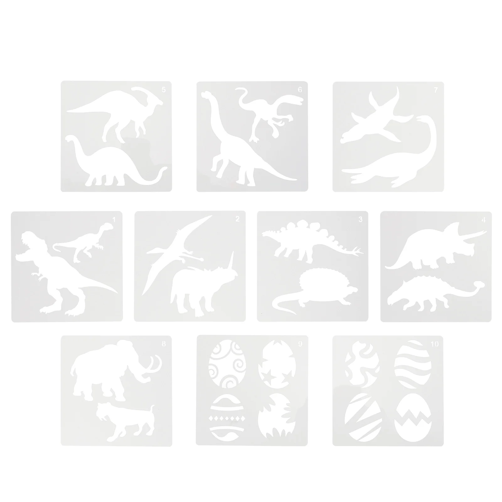 Dinosaur Template Crafts Stencils Painting Template Auxiliary Drawing Hollow Template Painting Supplies