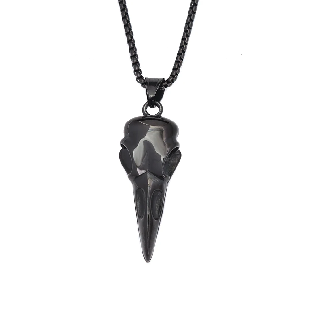 PikaLF Collana Da Uomo Corvo, Collana Con Ciondolo Corvo Vichingo