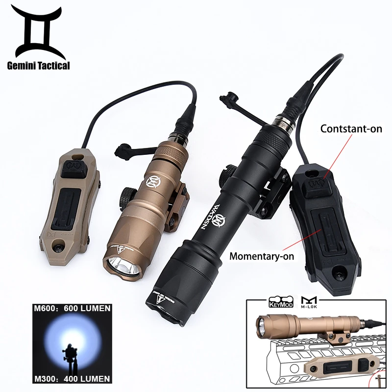 Tactical Surefir M300 MINI Scout Light M600 Flashlight+Dual Function