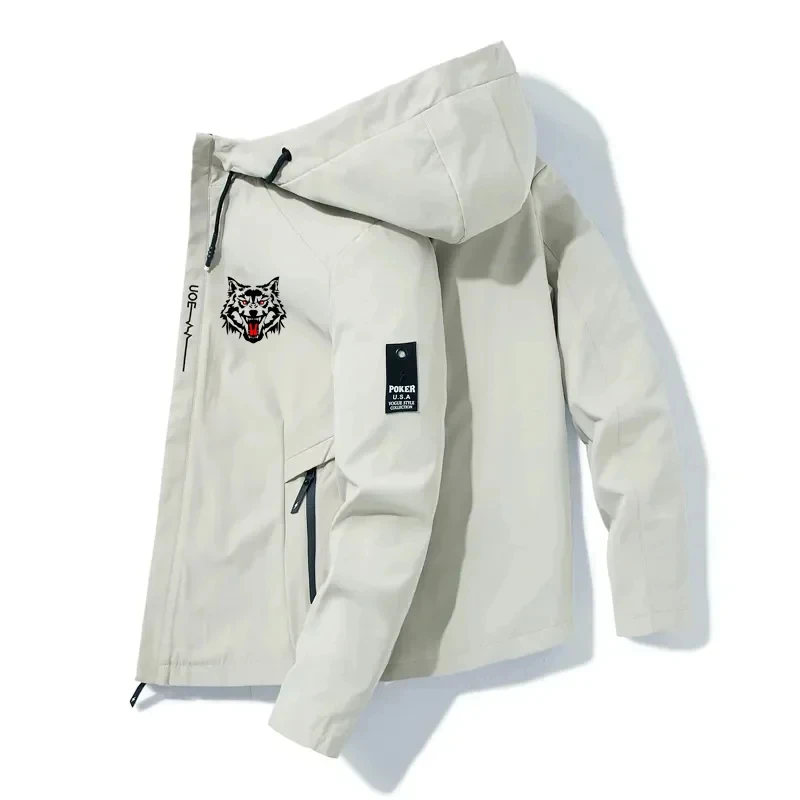 

Spring and Autumn Fashion New Men's Outdoor Hooded Leisure Sports, High end Tourism, Camping Jackets