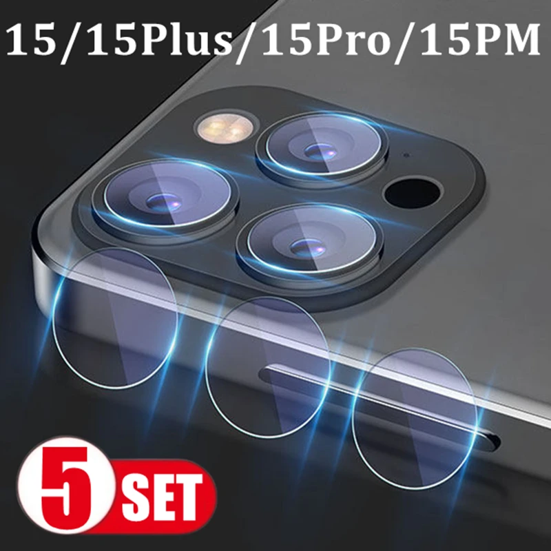 Lente trasera ultrafina para iPhone 15 15Plus 15Pro Max, película protectora de vidrio templado para cámara, transparente, 15PM