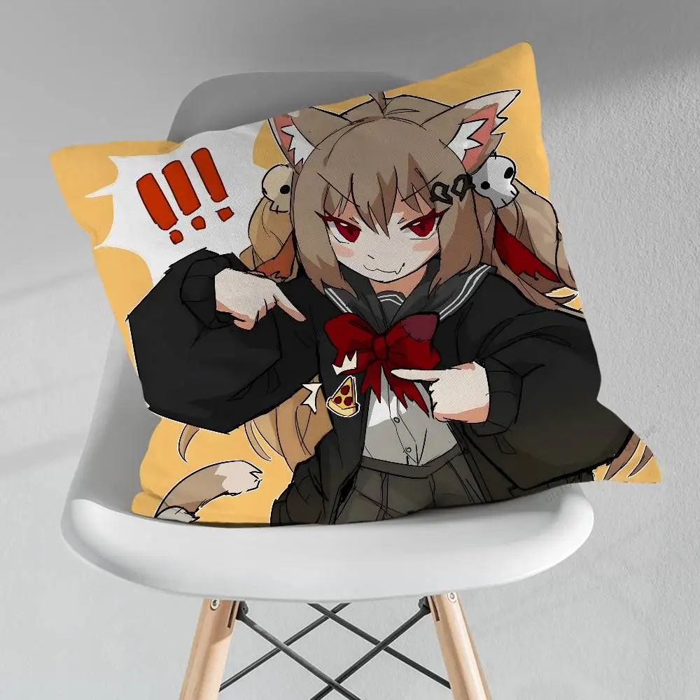 N-Neuro Sama Vtuber 다양한 크기의 사각형 베개 케이스 자동차 홈 침실 장식 생일 선물