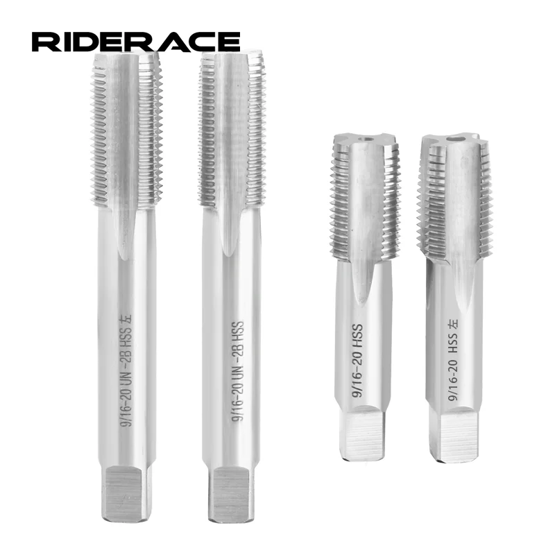 Tarauds Filetés Vélo Tarauds HSS 9/16-20 TPI - Lot 2 Pièces Droite/gauche - Pour Manivelle Vélo Tarauds Acier Rapide