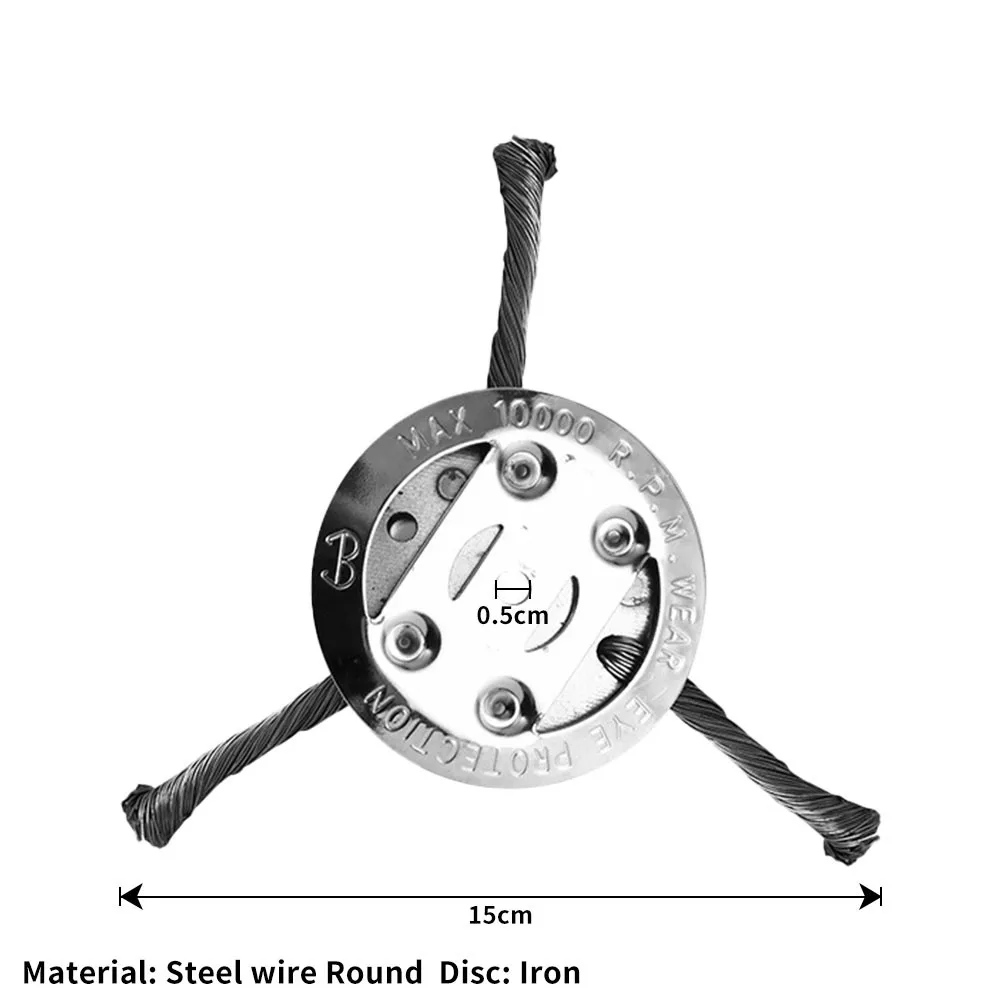 LUSQI Filo Di Acciaio Tagliaerba Testa 6/8/9 Pollici Rinforzato Spazzola Universale Per Erbacce Misura Albero Drto Decespugliatore Rimozione Muschio Ruggine