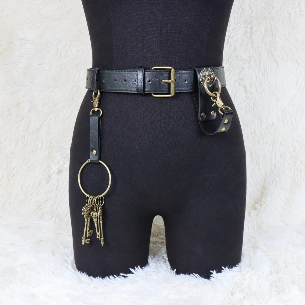 3PC/2PC/1PC Viking mittelalterliches Kunstleder einfacher Taillengürtel Scheide, Renaissance Ritter Rollenspielzubehör – Detail 19
