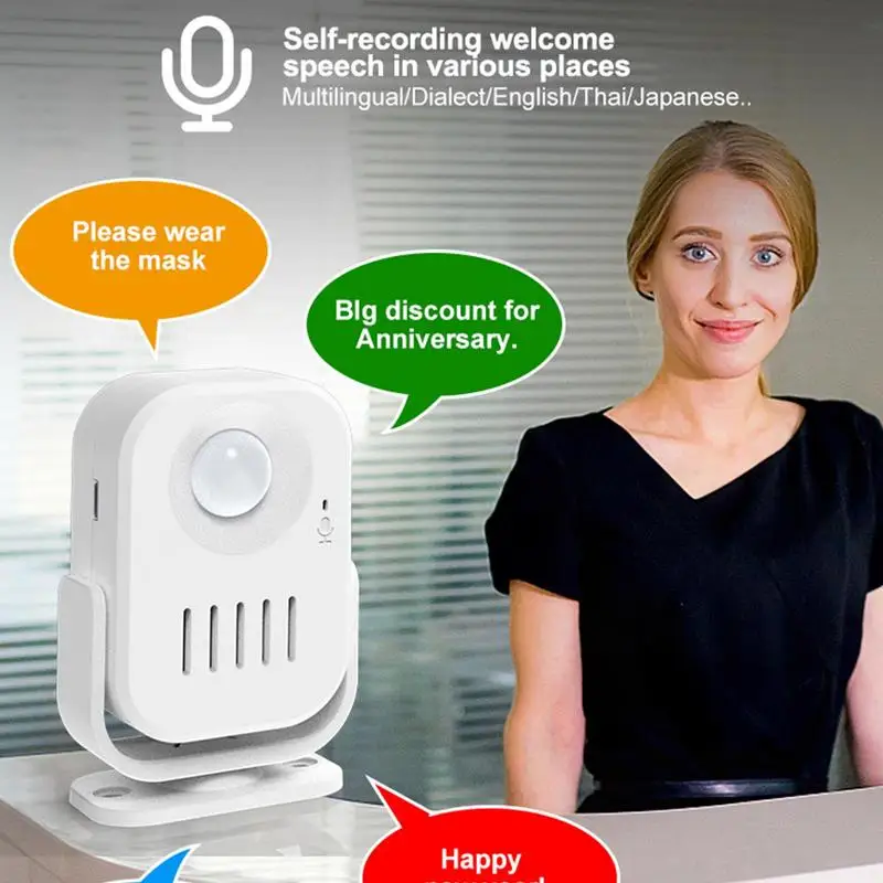 Doorbell Chime Entry Alert Chime Wireless Motion Sensor Detector Security Alarm Shop Store Home Front Door Entry Welcome