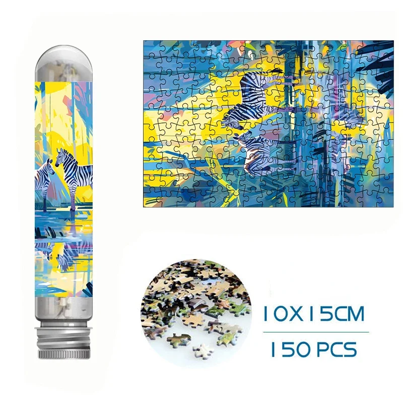 150PCS Mini Test Tube Jigsaw Puzzles - Adult Decompression & Educational Toy Set