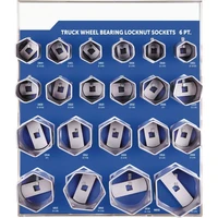 9850 6-Point Truck Wheel Bearing Locknut Socket Set with Tool Board 1