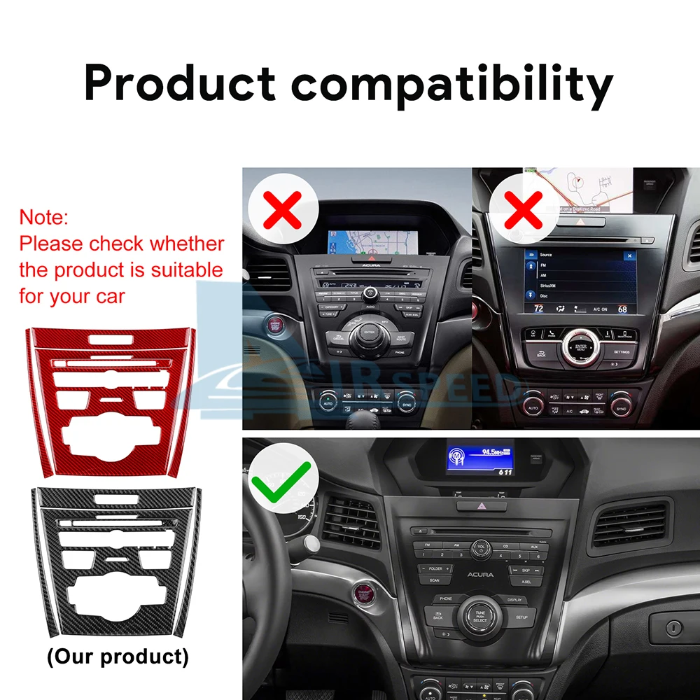 Deluxe Soft Carbon Fiber Car Center Console Screen Sticker