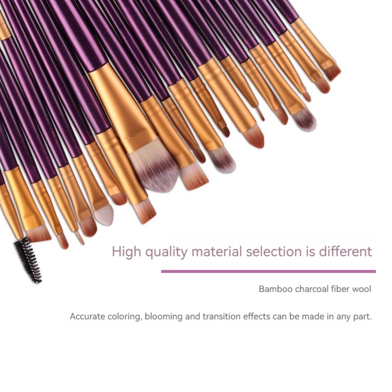 Makeup Brush Set 20 PCS Makeup Brush Set Eye Shadow Brush Set Foundation Beauty Tools Super Soft Man-made Fibers