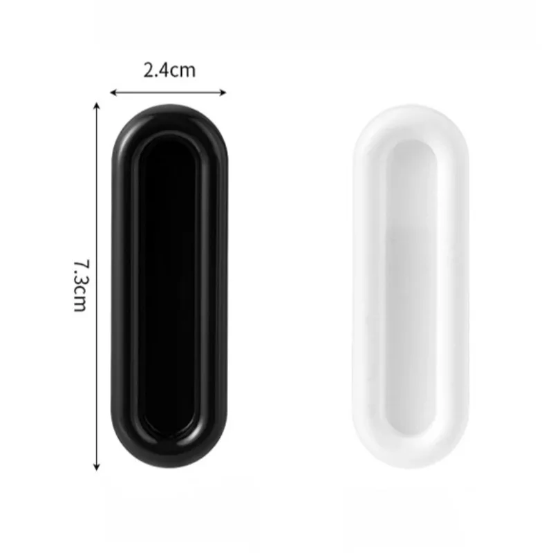 Window Cabinet Drawer Handles Plastic Self-adhesive Door Knobs Durable Window Non-slip Grip Handles Portable Oval Door