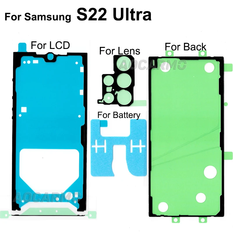 Display adhesive sticker Screen frame glue Phone back adhesive tape Phone adhesive tape Phone adhesive stickers Waterproof seal stickers Aocarmo Samsung Galaxy S22 Ultra S22u Front Screen LCD Adhesive Back Adhesive Back Cover Waterproof Sticker Glue