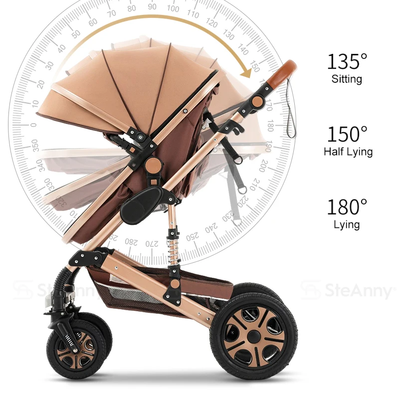 3 in 1 Baby Stroller Baby Travel System Baby Carriage 3in1 with Isofix Base Foldable Newborn Pram Reversible Standard Stroller baby stroller