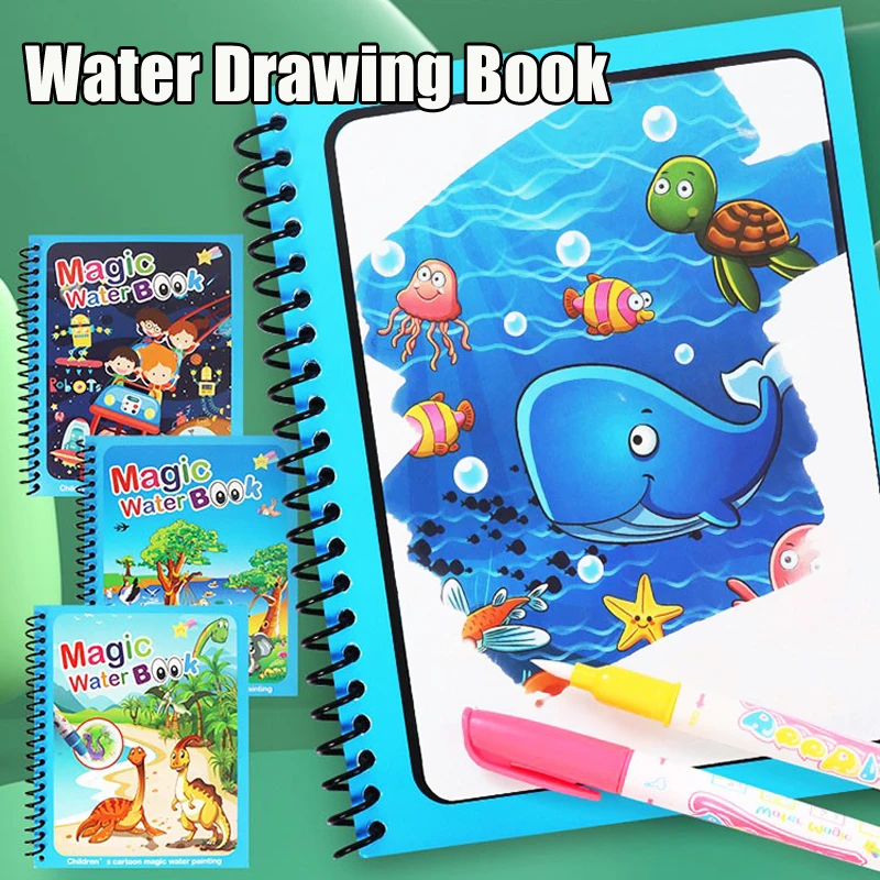 Kids Montessori Toys Reusable Coloring Book Magic Water Drawing Book  Painting Drawing Toys Sensory Early Education Toys for Kids - AliExpress