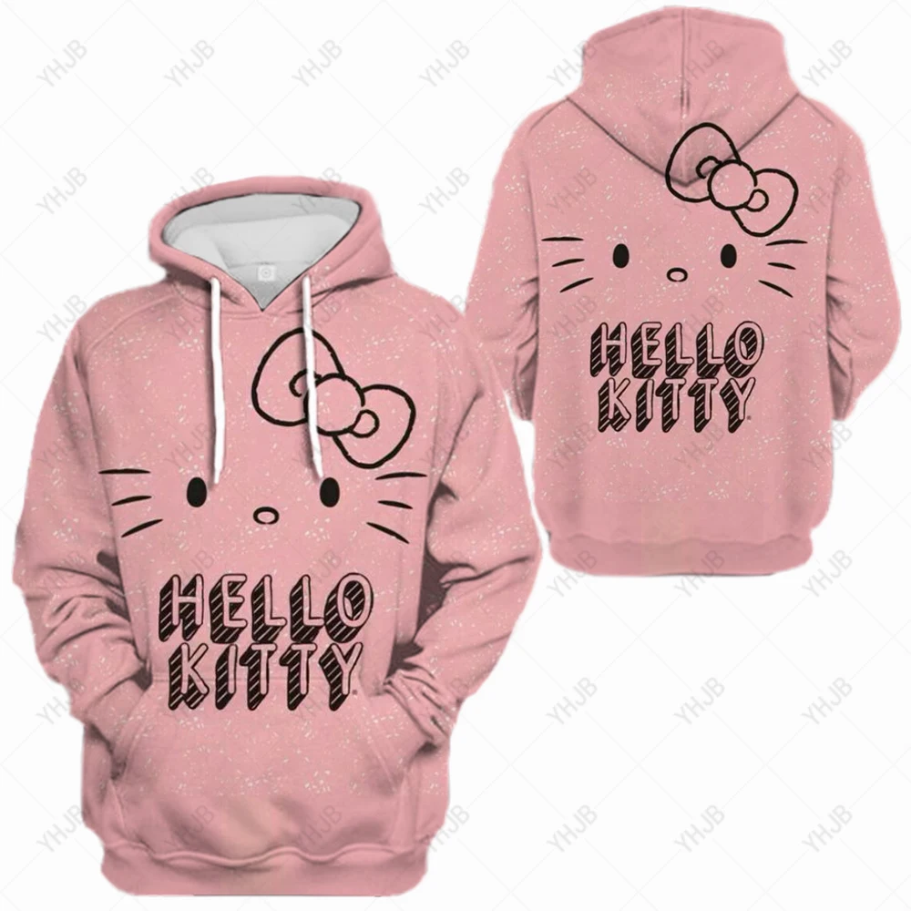 

Женская толстовка с капюшоном Hello Kitty, с длинным рукавом