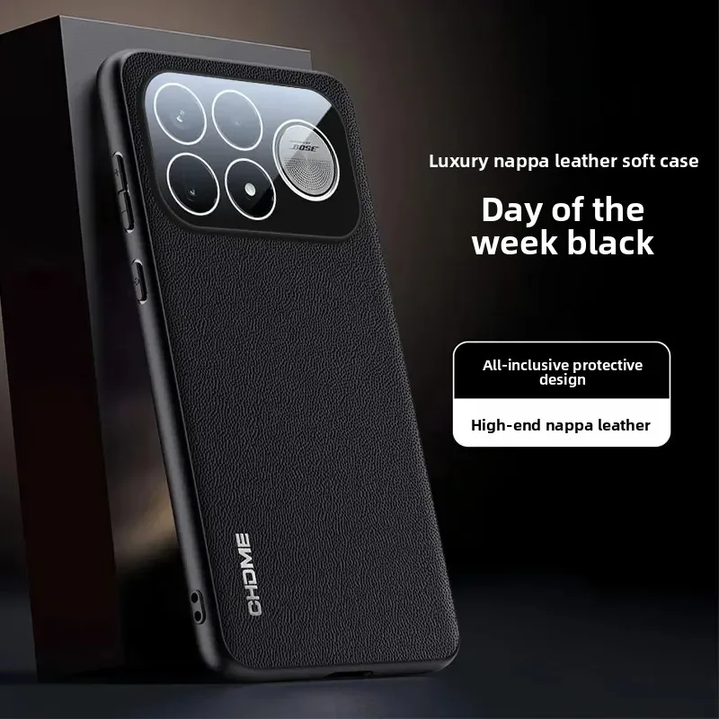 Premium PU Leather Skin Shockproof Protective Back Cover with Camera Lens Film