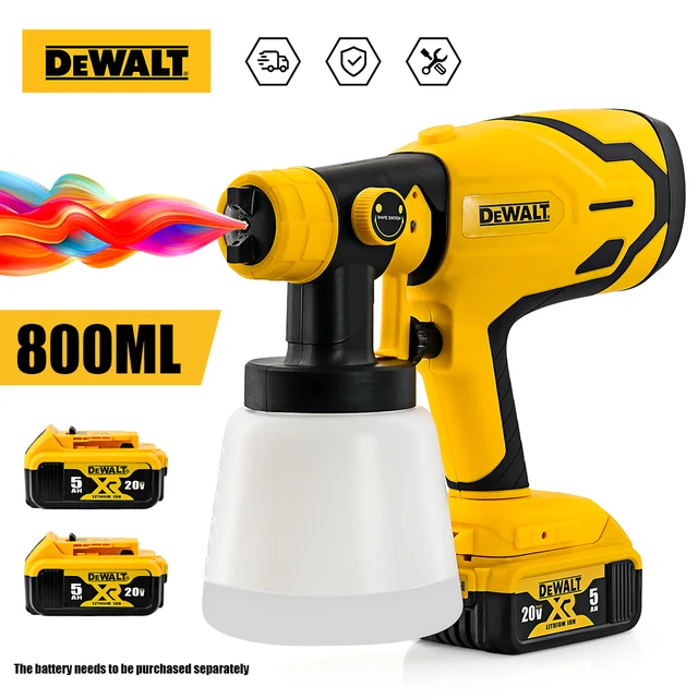 Dewalt aérographe pistolet de pulvérisation électrique sans brosse pulvérisateur de peinture léger Spray uniforme pour l'amélioration de l'habitat et les projets de bricolage 1