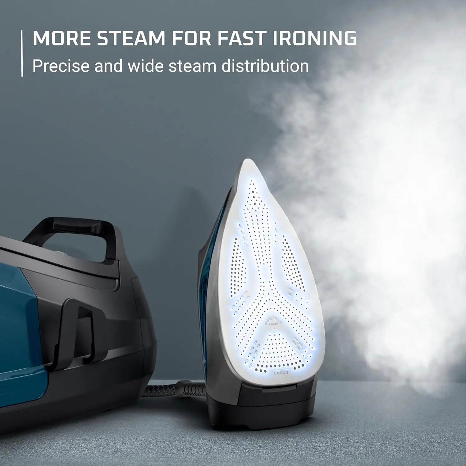 Professional Steam Station for Clothes, 1.1L Removable Tank, Fast 4