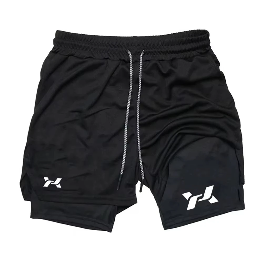 2026남성용 투인원 스포츠 반바지 통기성 캐주얼 속건성 더블 레이어 반바지 러닝 스포츠웨어 하의 ZY00197