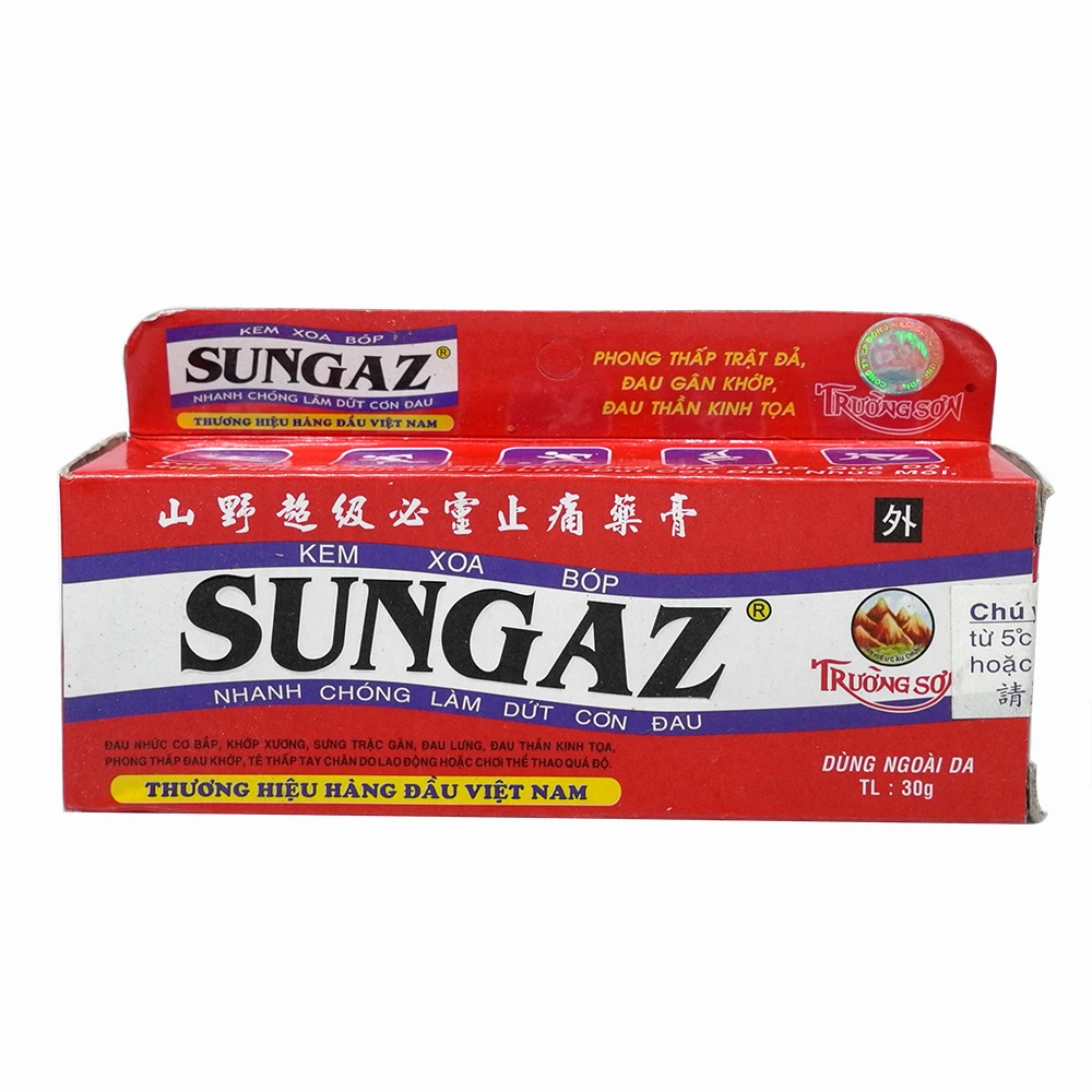 2pcs/lot Vietnam Sungaz Sprain for shoulder, neck, head, abdomen, waist, hand and foot pain.Relax the whole body 30g/pcs