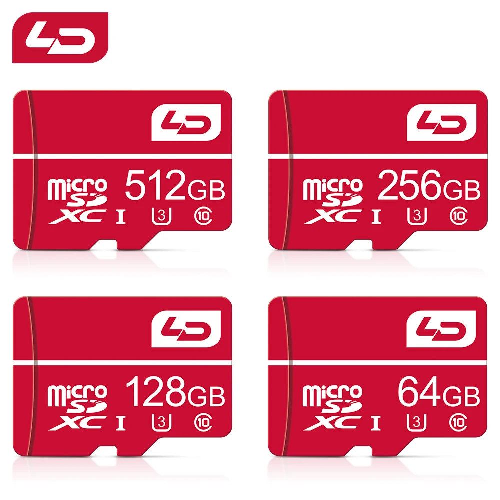  LD Microsd 메모리 카드, MicroSDHC Class10 SD 카드, TF 카드, 256GB, 128GB, 64GB, 1TB, 512GB, 32GB
