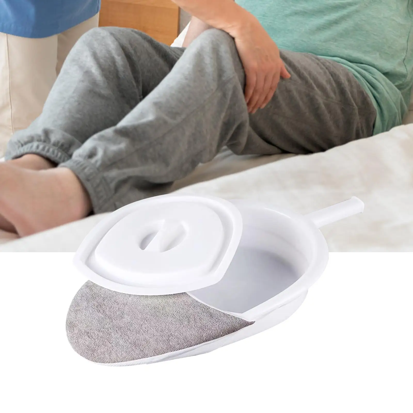 

Portable Bedpan Bedpans for Women Comfortable Firm Thick Stable PP Bedpan Easy to Clean