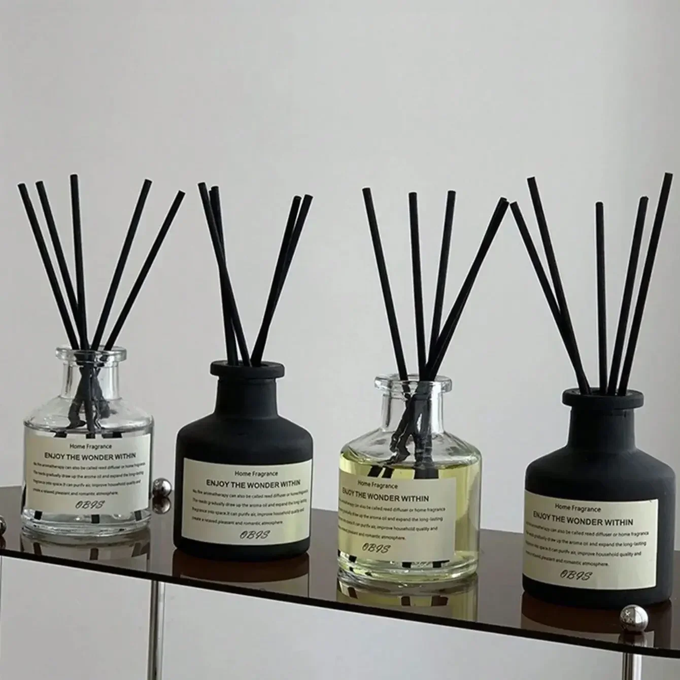 Fire Free Aromatherapy Indoor Cane Bottle Hotel Fragrance Bathroom Air Fresh Essential Oil Set For Home Fragrance