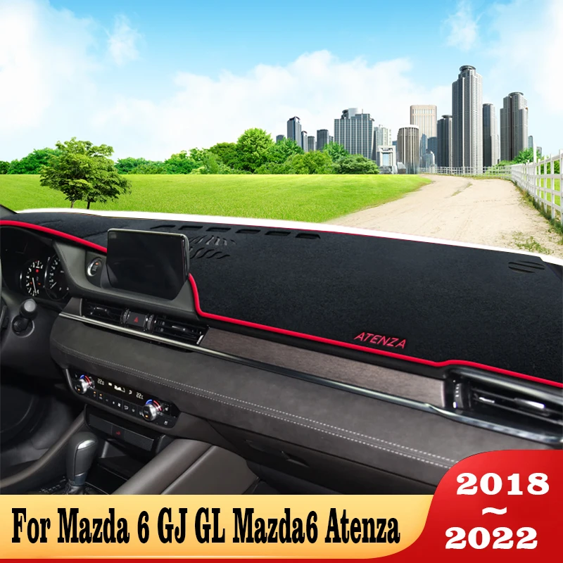 

Car Dashboard Cover Auto Dash Mat Dashboard Pad Carpet Anti-UV Accessories For Mazda 6 GJ GL Atenza 2018 2019 2020 2021 2022