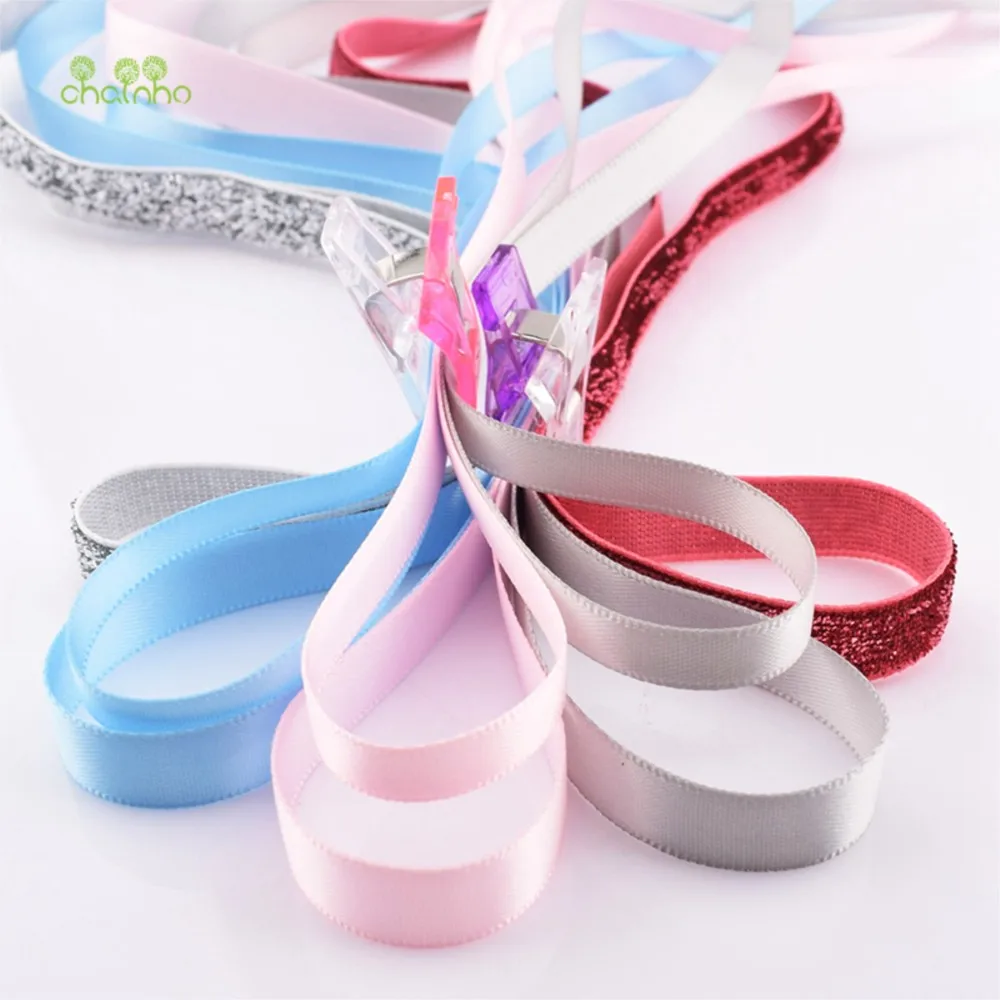 Chainho,Blue Ribbon Set,DIY Handmade Hair Ornament Material,Gif & Crafts Packing Accessory,Mix 25 Designs,1 Yard Per Piece,RB35