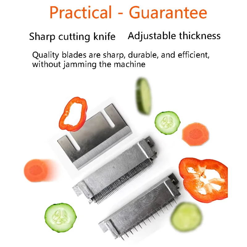PBOBP Electric Food Slicer 220V Household Desktop Fruit Lamb and Beef Slicers 0-22mm Bread Ham Vegetable Meat Cutting Machine 5