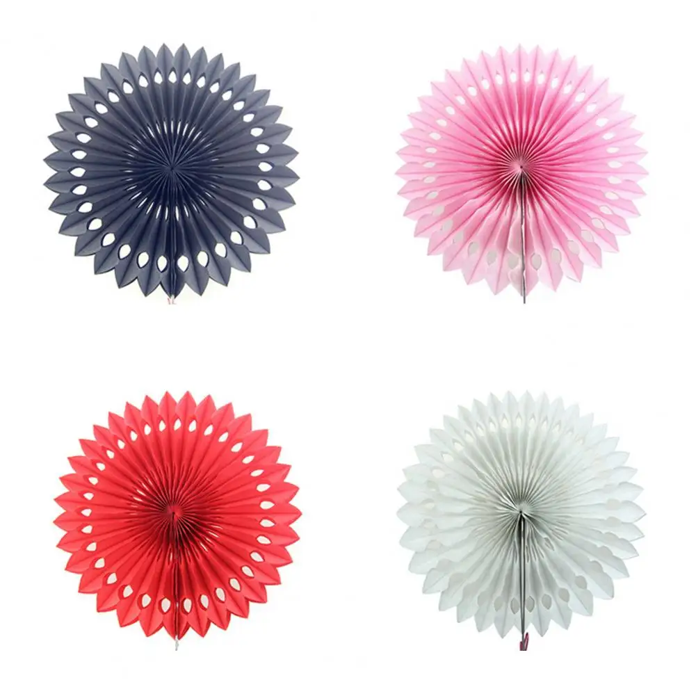 Beautifully Tear-resistant Paper-Cutting Gadgets Window Background Layout Paper Fan Flower Paper Fan Flower for Home