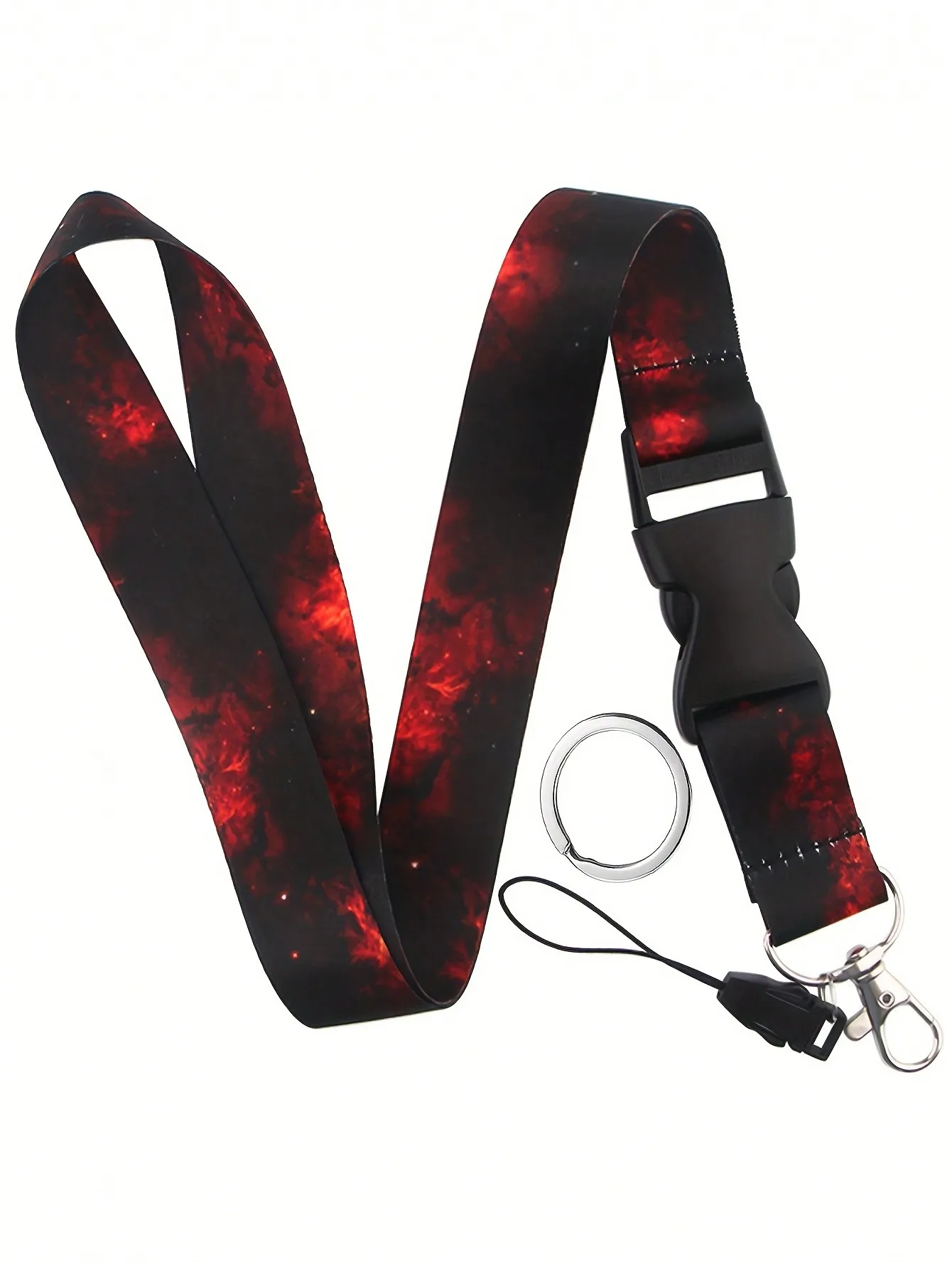 Cordón Para Llaves Y Tarjetas | Llavero Con Hebilla De Seguridad Y 2 Accesorios | Ajustable Y Práctico