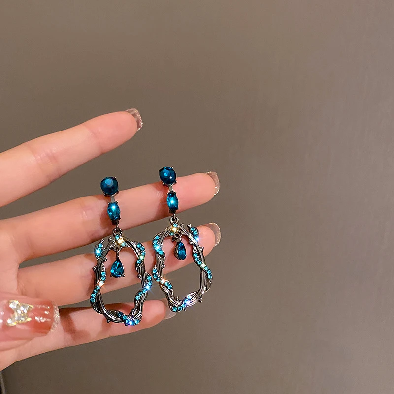 Orecchini A Goccia Geometrici Vintage Con Smeraldo Goccia D'Acqua Orecchini A Goccia Geometrici Per Donna Accessori Gioielli Retrò